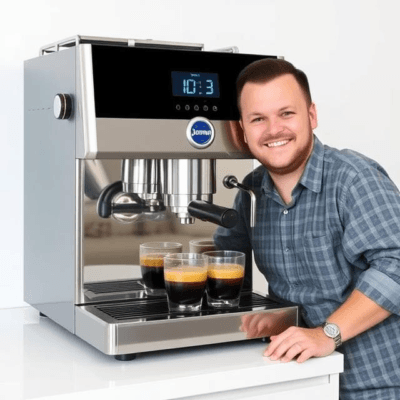 happy costumer with our Jofemar Bluetec G23 Coffee Machine