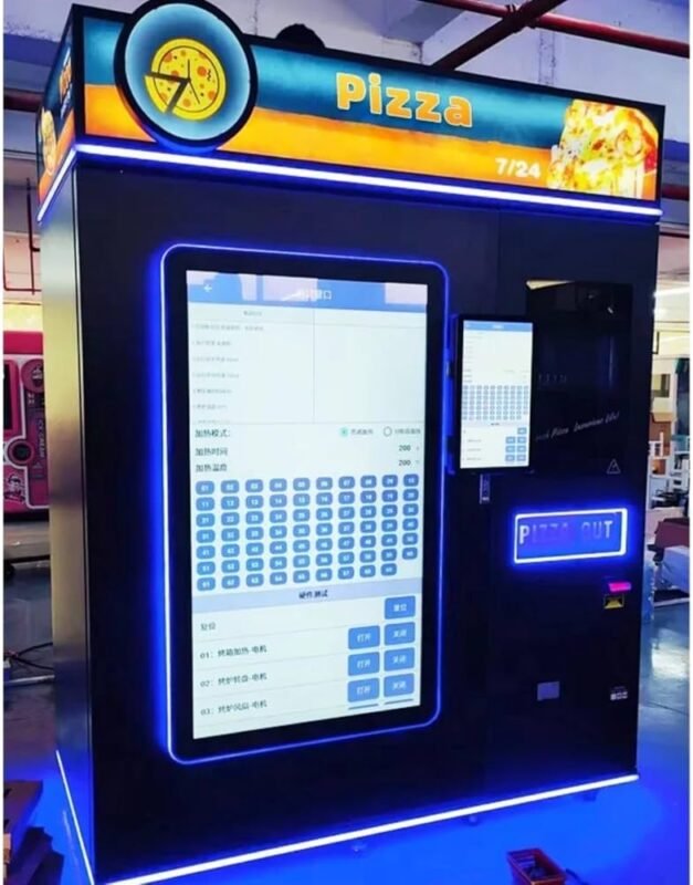 Comparing Pizza Vending Machines Around the World 4 Pizza Vending Machine 55inch Screen